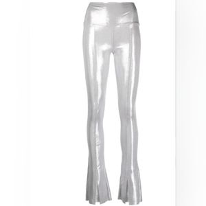 NWT Norma Kamali Silver Spat leggings